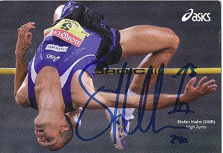 Stefan Holm  Schweden   Leichtathletik  Autogrammkarte  original signiert 