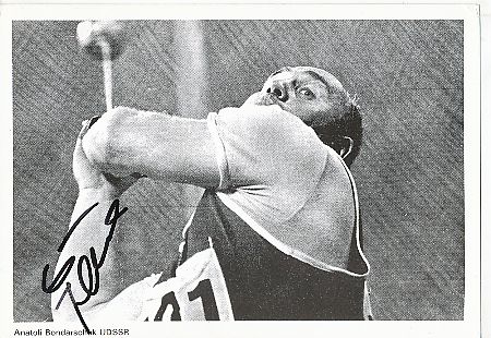 Anatolij Bondartschuk   Rußland   Leichtathletik  Autogrammkarte  original signiert 