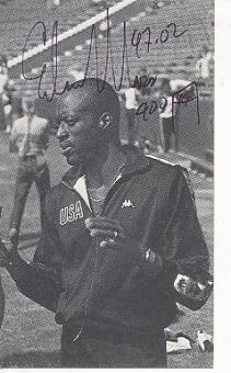 Edwin Moses    USA   Leichtathletik  Autogrammkarte  original signiert 