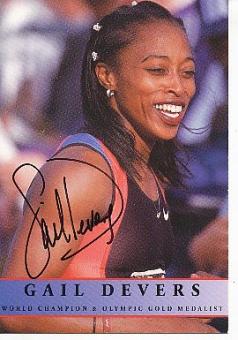 Gail Devers   USA   Leichtathletik  Autogrammkarte  original signiert 