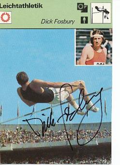 Dick Fosbury † 2023  USA   Leichtathletik  Autogrammkarte  original signiert 