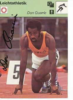 Don Quarrie   Jamaika   Leichtathletik  Autogrammkarte  original signiert 