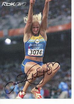 Carolina Klüft    Schweden   Leichtathletik  Autogrammkarte  original signiert 