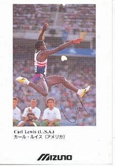 Carl Lewis USA 9 x Olympiasieger   Leichtathletik  Autogrammkarte  original signiert 