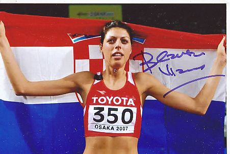 Blanka Vlasic   Kroatien  Leichtathletik  Autogramm Foto  original signiert 