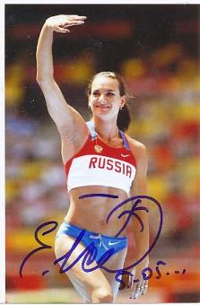 Jelena Issinbajewa  Rußland Leichtathletik Olympia    Leichtathletik  Autogramm Foto  original signiert 