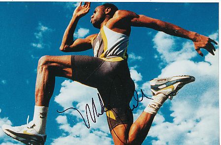 Mike Powell  USA  Leichtathletik  Autogramm Foto  original signiert 
