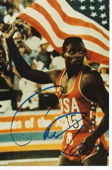 Carl Lewis  USA  9 x Olympiasieger  Leichtathletik  Autogramm Foto  original signiert 