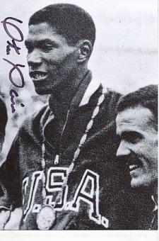 Otis Davies  USA Olympiasieger 1960  Leichtathletik  Autogramm Foto  original signiert 
