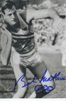 Bob Mathias † 2006 USA Olympiasieger 1948   Leichtathletik  Autogramm Foto  original signiert 