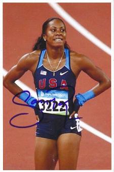 Sanya Richards  USA   Leichtathletik  Autogramm Foto  original signiert 