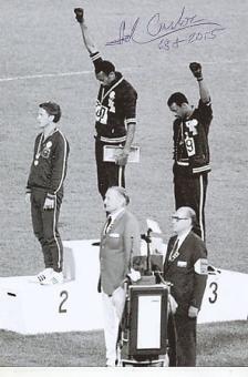 John Carlos USA 3.OS Olympia 1968 Black Power   Leichtathletik  Autogramm Foto  original signiert 