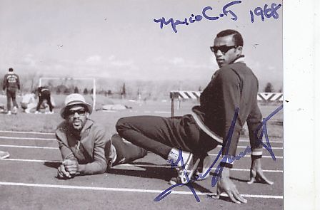 Tommie Smith  USA  Gold Olympia 1968 Black Power  Leichtathletik  Autogramm Foto  original signiert 