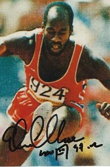 Edwin Moses  USA  Leichtathletik  Autogramm Foto  original signiert 