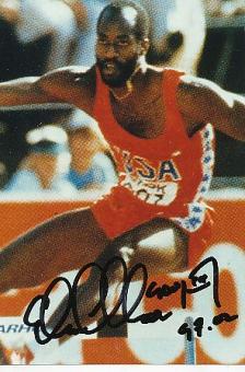 Edwin Moses  USA  Leichtathletik  Autogramm Foto  original signiert 