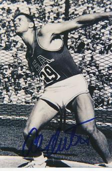 Al Oerter † 2007 USA 4 x Olympiasieger 1956 - 1968    Leichtathletik  Autogramm Foto  original signiert 