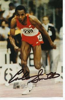 Calvin Smith   USA   Leichtathletik  Autogramm Foto  original signiert 