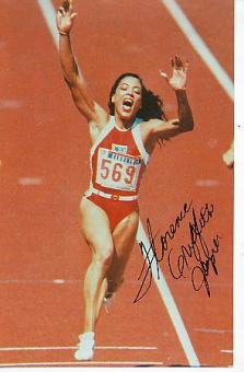 Florence Griffith Joyner † 1998 USA 3 x Olympiasiegerin Sprint  Leichtathletik  Autogramm Foto  original signiert 