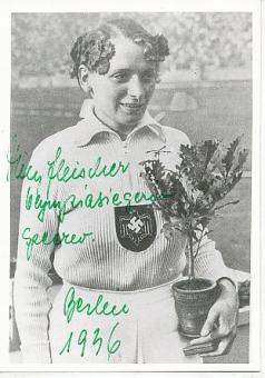 Othilie „Tilly“ Fleischer † 2005  Gold Olympia 1936  Leichtathletik  Autogrammkarte  original signiert 