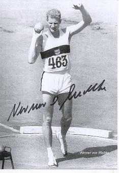 Werner von Moltke † 2019  Leichtathletik  Autogrammkarte  original signiert 