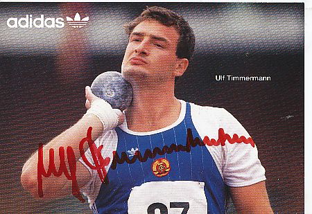 Ulf Timmermann   DDR  Leichtathletik  Autogrammkarte  original signiert 