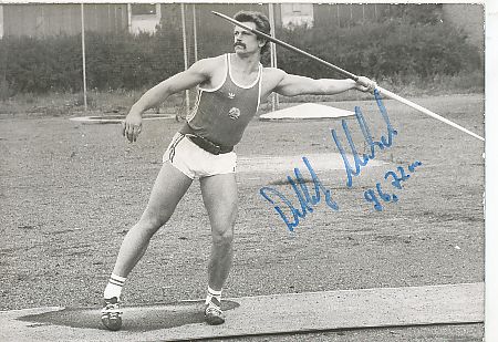 Detlef Michel   DDR  Leichtathletik  Autogrammkarte  original signiert 