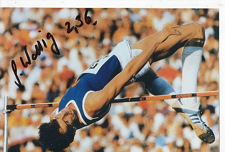 Gerd Wessig  DDR  Leichtathletik  Autogramm Foto  original signiert 