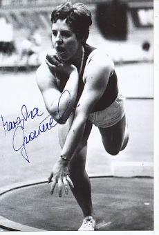 Margitta Gummel † 2021  DDR  Leichtathletik  Autogramm Foto  original signiert 