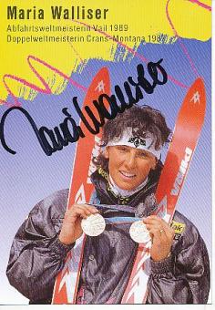 Maria Walliser   Schweiz   Ski Alpin  Autogrammkarte  original signiert 
