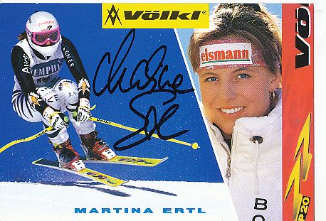 Martina Ertl   Ski Alpin  Autogrammkarte  original signiert 