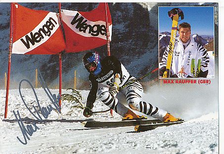 Max Rauffer   Ski Alpin  Autogrammkarte  original signiert 
