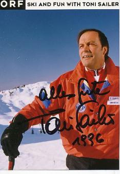 Toni Sailer † 2009  Ski Alpin  Autogramm Foto  original signiert 