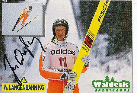 Jens Weißflog   Skispringen  Autogrammkarte  original signiert 