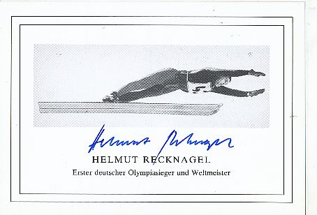 Helmut Recknagel   Skispringen  Autogrammkarte  original signiert 
