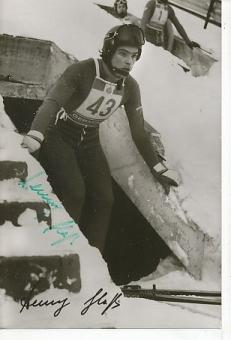 Henry Glaß   DDR  Skispringen  Autogrammkarte  original signiert 