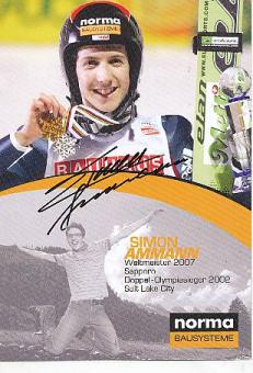 Simon Ammann   Schweiz  Skispringen  Autogrammkarte  original signiert 