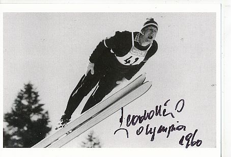 Otto Leodolter † 2020  Österreich   Skispringen  Autogrammkarte  original signiert 