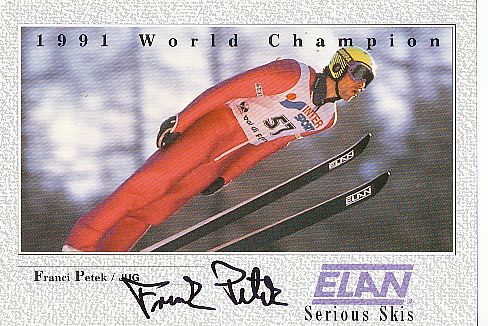 Franci Petek   Slowenien   Skispringen  Autogrammkarte  original signiert 