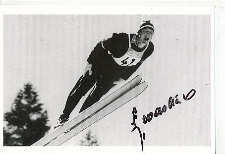 Otto Leodolter † 2020  Österreich   Skispringen  Autogrammkarte  original signiert 