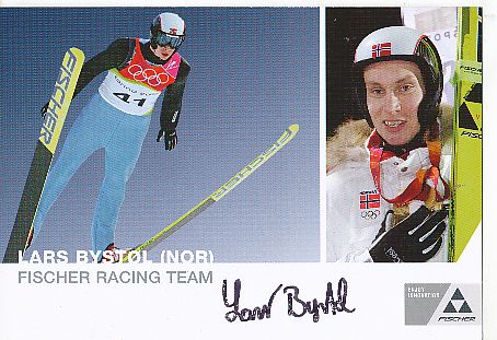 Lars Bystøl   Norwegen   Skispringen  Autogrammkarte  original signiert 