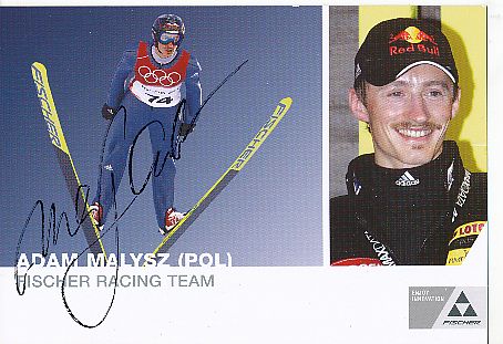 Adam Malysz   Polen   Skispringen  Autogrammkarte  original signiert 