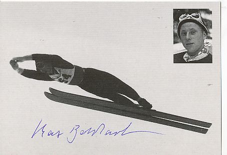 Max Bolkart   Skispringen  Autogrammkarte  original signiert 
