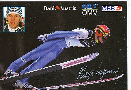 Ingemar Mayr     Skispringen  Autogrammkarte  original signiert 