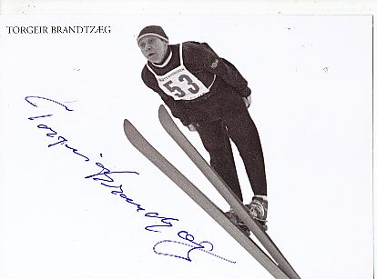 Torgeir Brandtzæg  Norwegen  Skispringen  Autogramm Foto  original signiert 