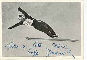 Josef „Sepp“ Bradl † 1982  Österreich  Skispringen  Autogramm Bild  original signiert 