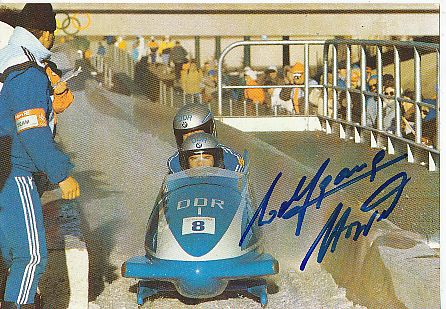 Wolfgang Hoppe   DDR   Bob Sport  Autogrammkarte  original signiert 