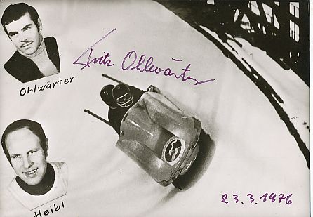 Fritz Ohlwärter   Bob Sport  Autogrammkarte  original signiert 