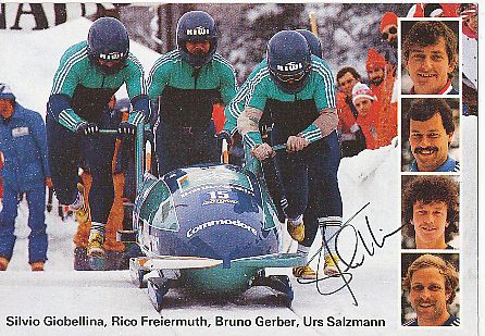 Silvio Giobellina   Bob Sport  Autogrammkarte  original signiert 