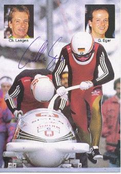 Christoph Langen   Bob Sport  Autogrammkarte  original signiert 