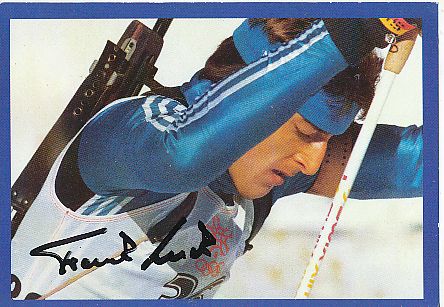 Frank Luck   DDR  Biathlon  Autogrammkarte  original signiert 